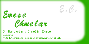 emese chmelar business card